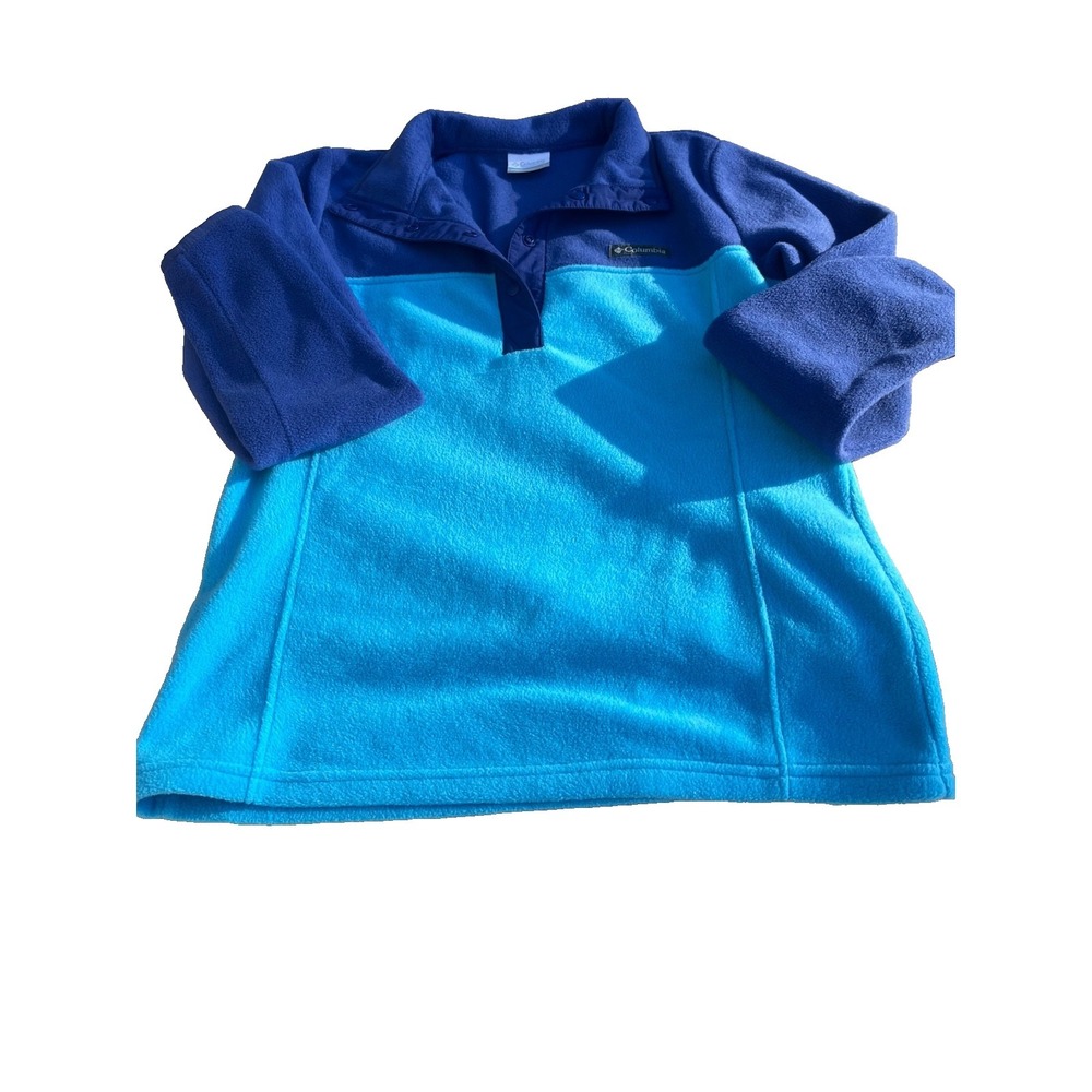 COLUMBIA Women's Benton‎ Springs Fleece Half Snap Pullover Sz S Blue